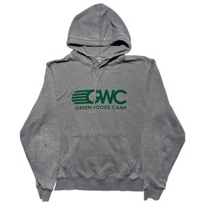 US Apparel Greenwood Camp Hoodie Men's Large Heather Gray Thin Worn In
